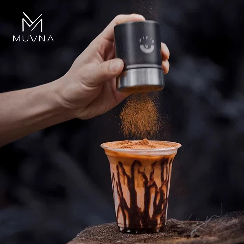 Coffee Stencil Art - MUVNA 304 Stainless Steel Powder Shaker