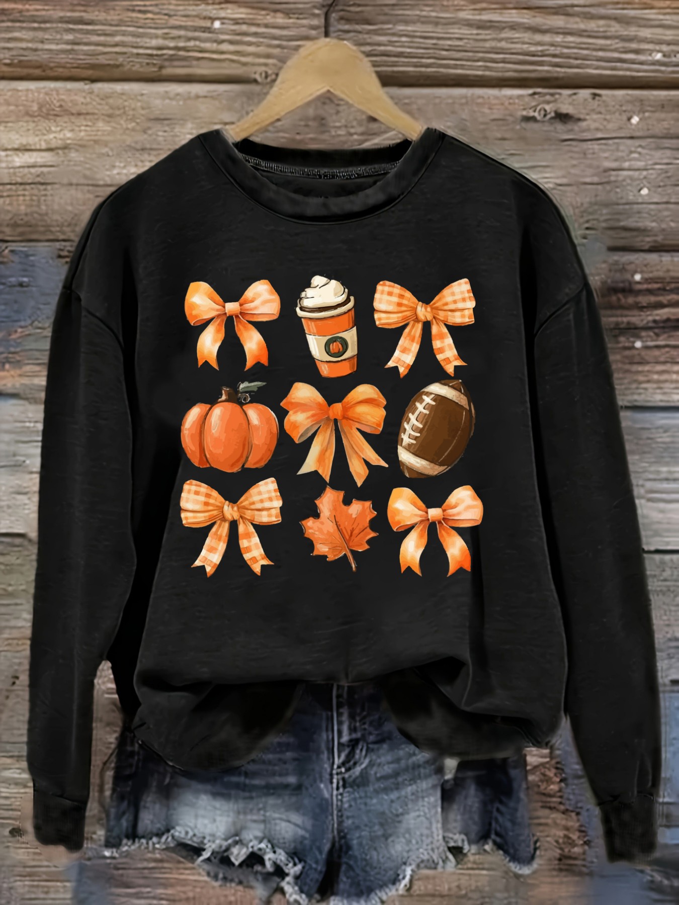 Coffee & Tea Haus - Women's Casual Long Sleeve Crew Neck