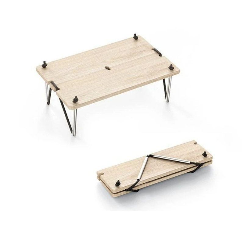 Tea Coffee Set Up - Lightweight Portable Folding Wood Table for