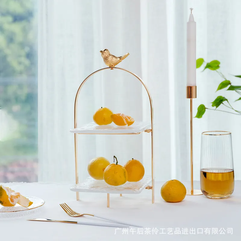 Coffee Tea Break - Double Layer Metal Tableware Storage Rack