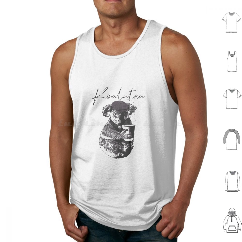 Koalatea Tank Tops Vest Sleeve - огляд і ціна Coffee Tea Joke