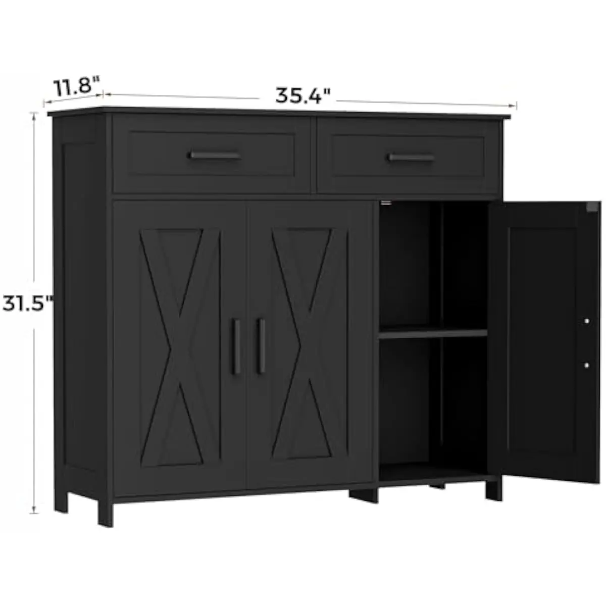 Coffee Bar Storage Cabinet wit - огляд і ціна Coffee & Tea Haus