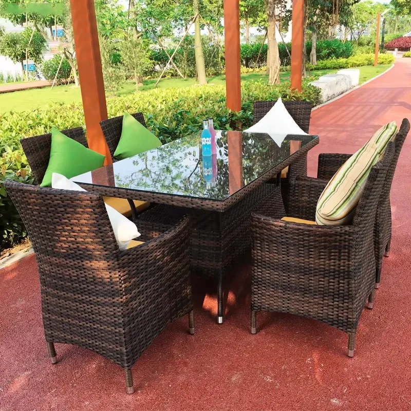 Outdoor Rattan Table and Chair - огляд і ціна Coffee Tea Garden
