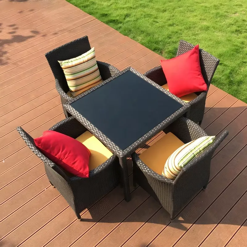 Outdoor Rattan Table and Chair - огляд і ціна Coffee Tea Garden