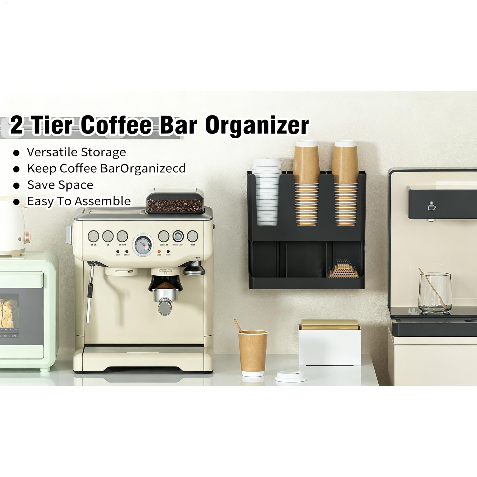 Coffee Station Organizer Wall  - огляд і ціна Tea Coffee Set Up