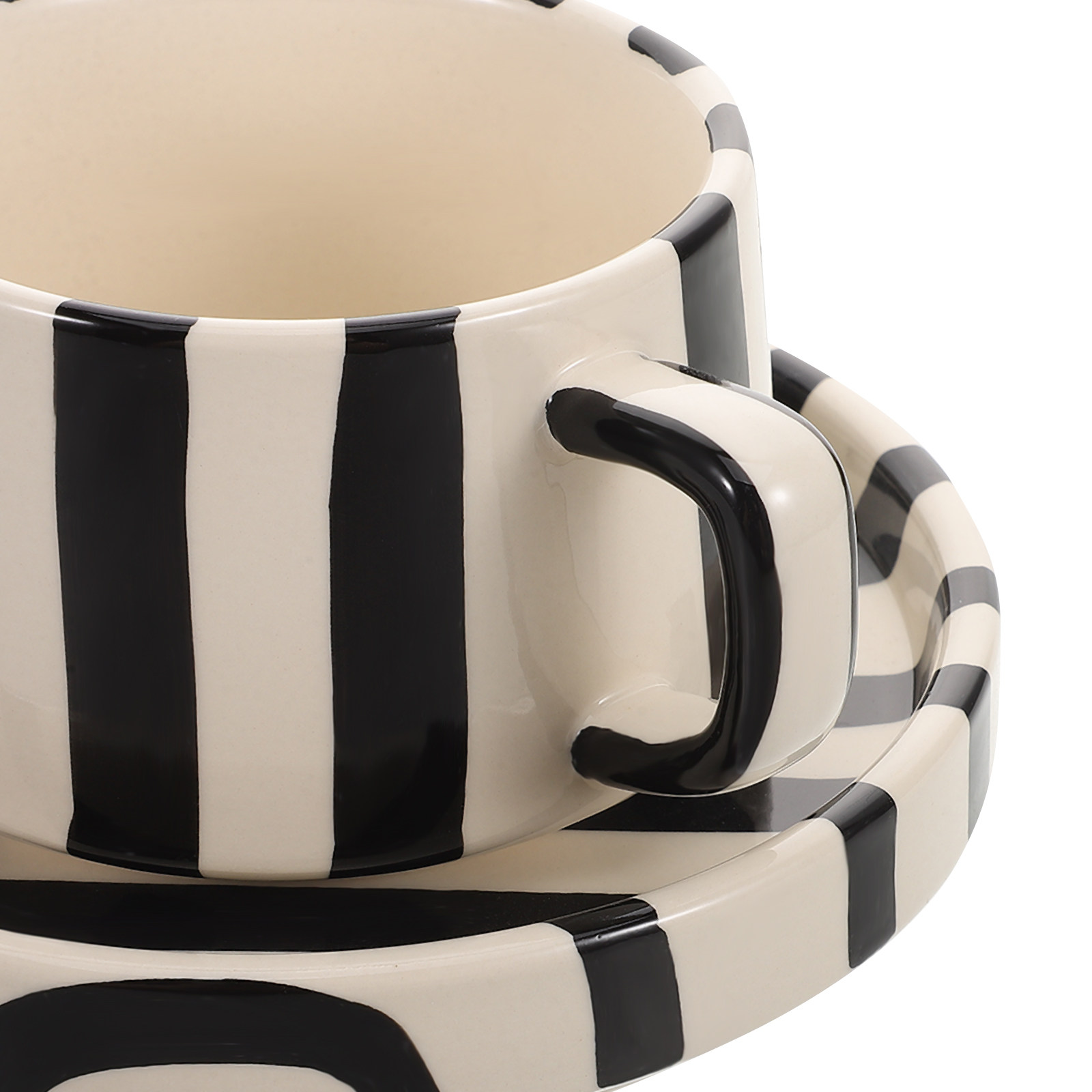 1Set Elegant Striped Ceramic C - огляд і ціна Coffee Tea Break