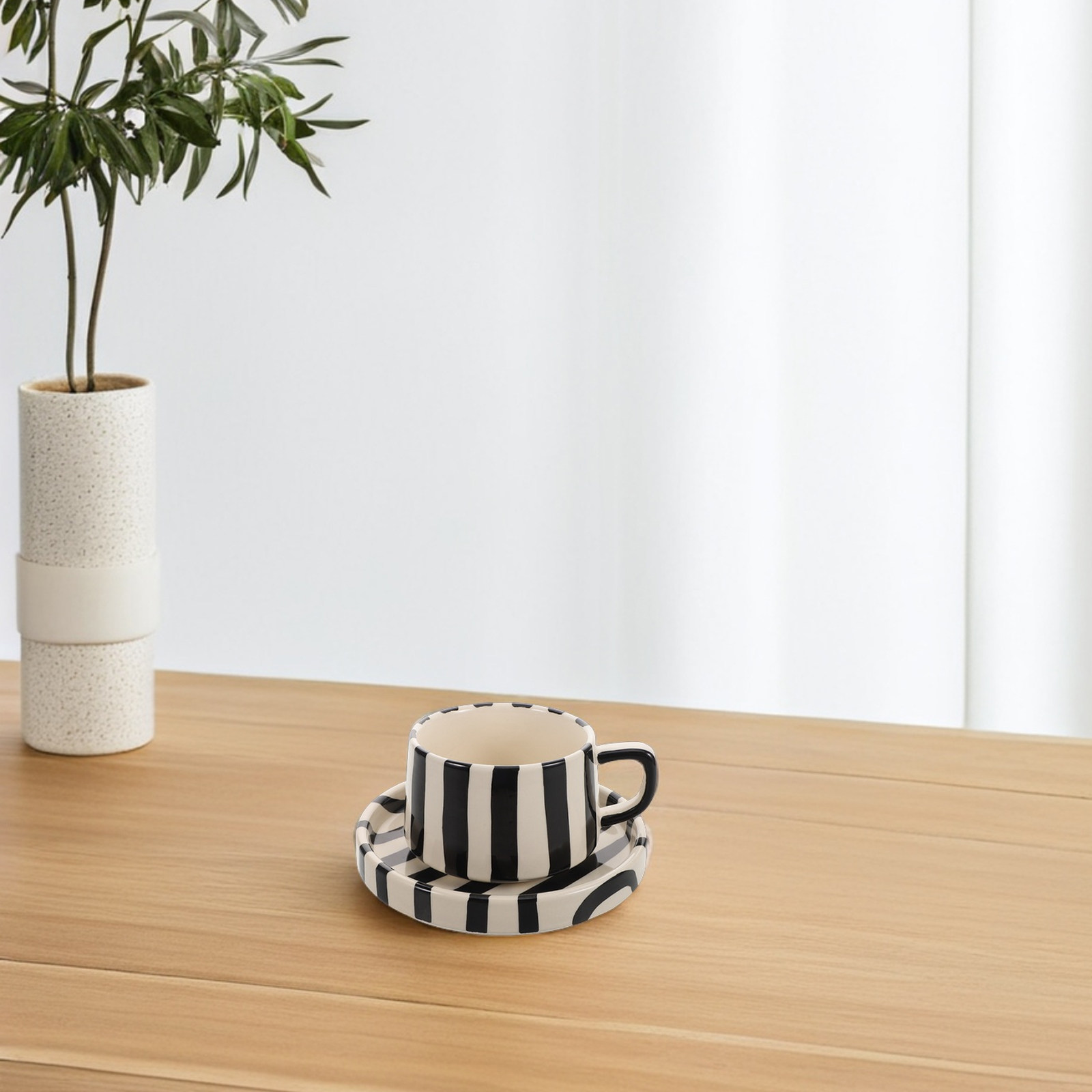1Set Elegant Striped Ceramic C - огляд і ціна Coffee Tea Break