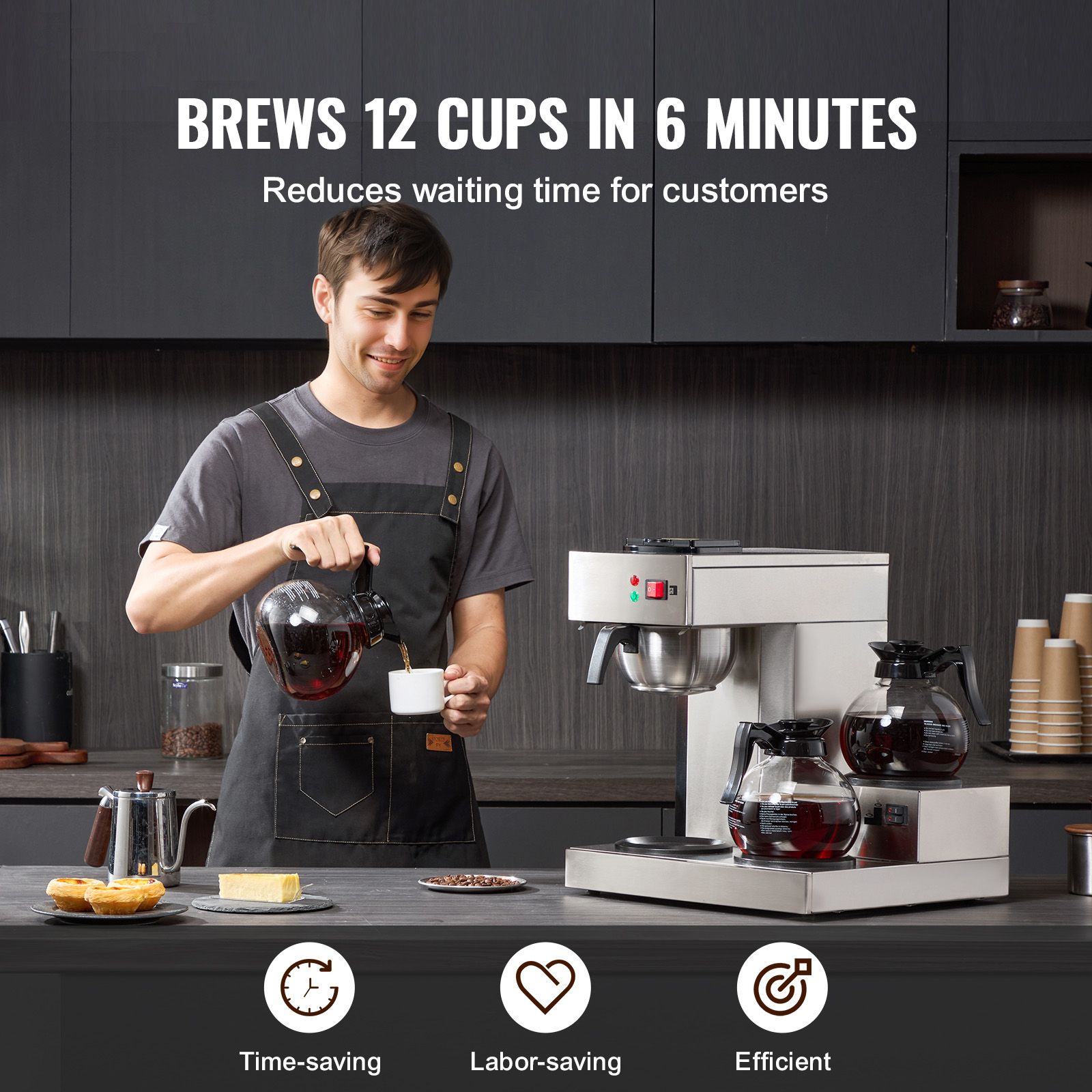 12 Cups Commercial Drip Coffee - огляд і ціна Coffee & Tea Haus