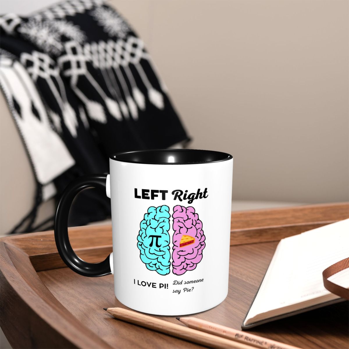 Left Right Brain Hemisphere Pi - огляд і ціна Coffee Tea Joke